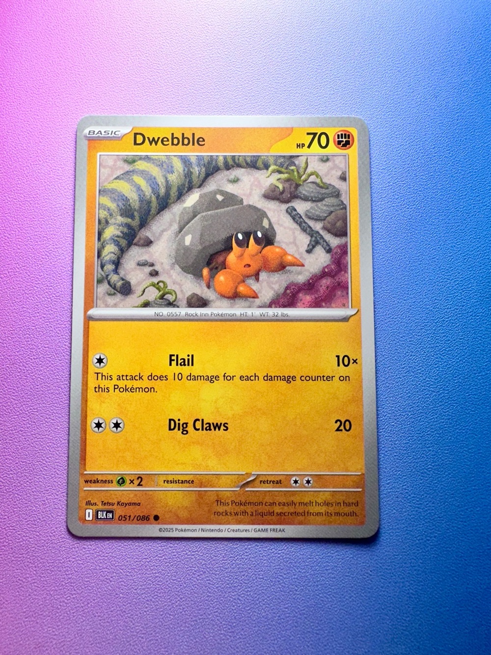 dwebble - 051/086 (common) — pokemon: black bolt